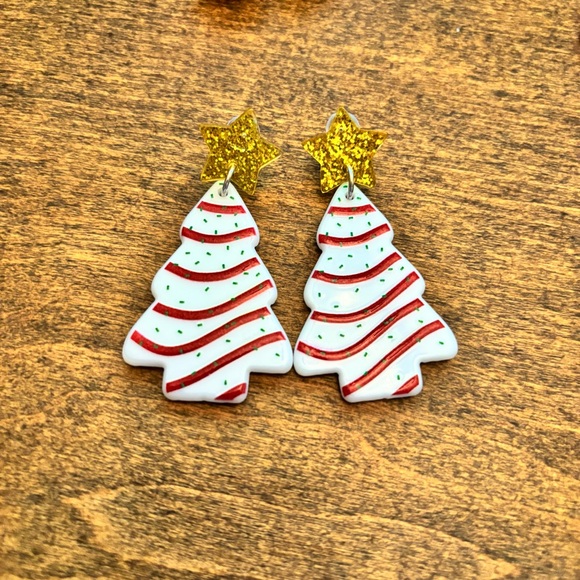 Christmas Earrings and Santa Pin - lot of 4 items - Picture 2 of 5